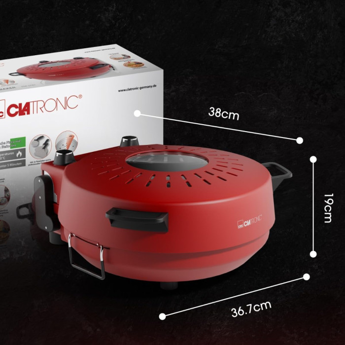 Електропіч для піци Clatronic Pizzamaker PM 3787 Red