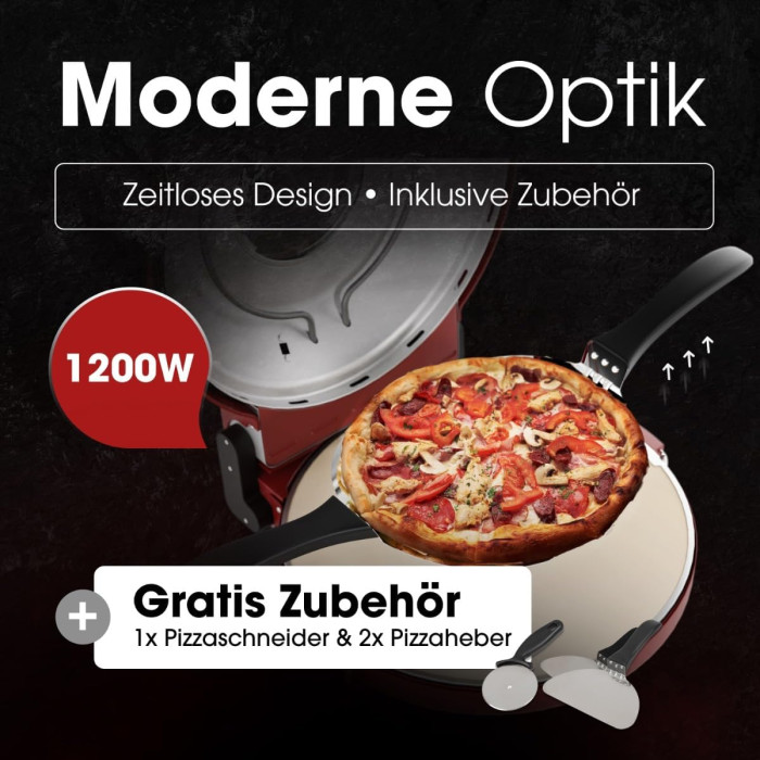 Електропіч для піци Clatronic Pizzamaker PM 3787 Red
