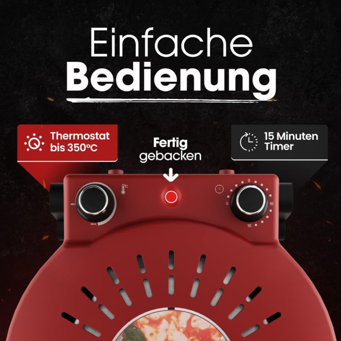 Електропіч для піци Clatronic Pizzamaker PM 3787 Red