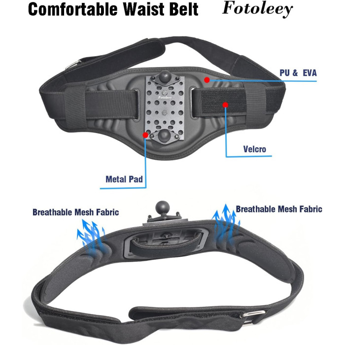 Кріплення-тримач для екшн камери на пояс або ремінь Fotoleey Black