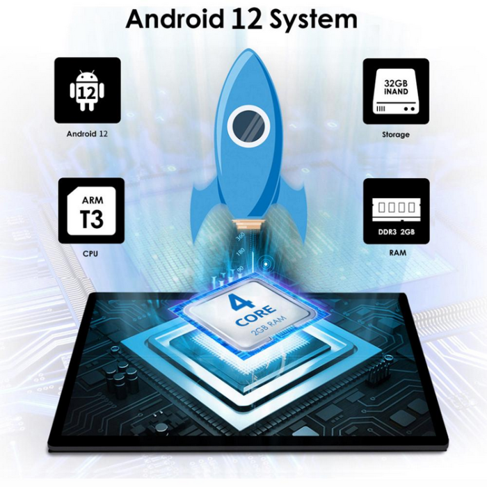 Універсальна автомобільна магнітола Hizpo із сенсорним екраном, Android та підтримкою CarPlay/GPS-навігації