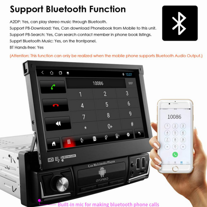 Універсальна автомобільна магнітола Hizpo із сенсорним екраном, Android та підтримкою CarPlay/GPS-навігації