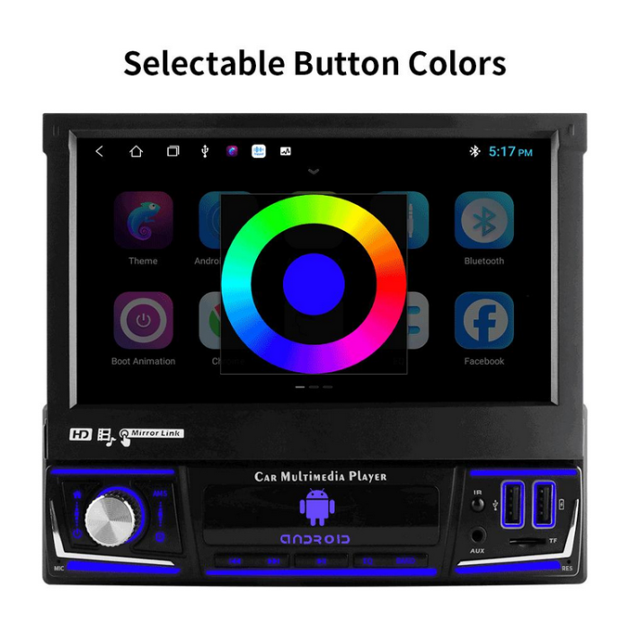 Універсальна автомобільна магнітола Hizpo із сенсорним екраном, Android та підтримкою CarPlay/GPS-навігації