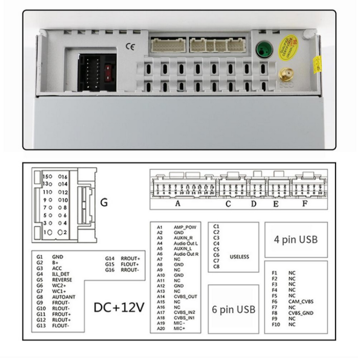 Універсальна автомобільна магнітола Hizpo із сенсорним екраном, Android та підтримкою CarPlay/GPS-навігації
