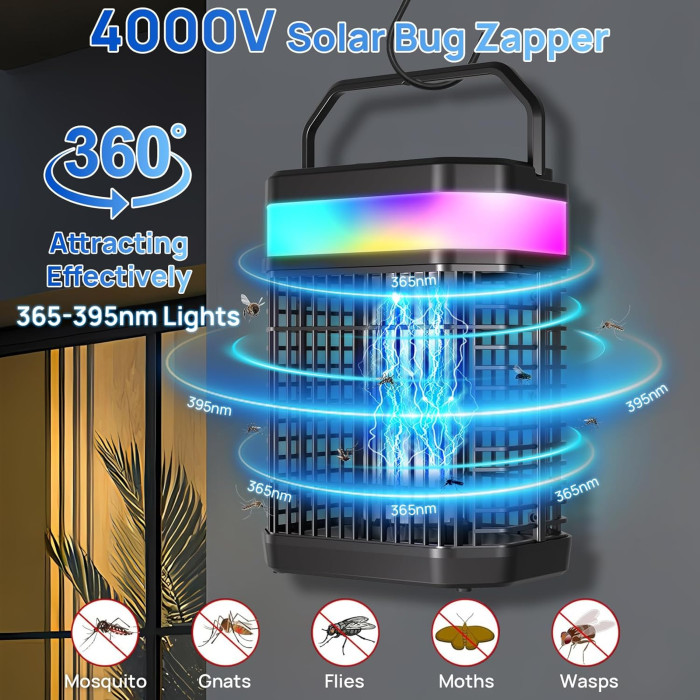 Пастка для комах (мухоловка) Solar Bug Zapper OSFK-01