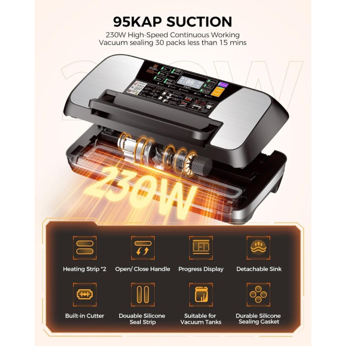 Вакуумний пакувальник Vacuum Sealer Oidozac SV618