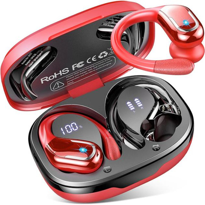 Беспроводные спортивные наушники Rulefis BX27 Red
