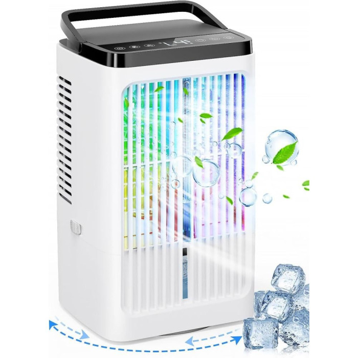 Портативний міні-кондиціонер Air Cooler K70 з підсвічуванням та таймером