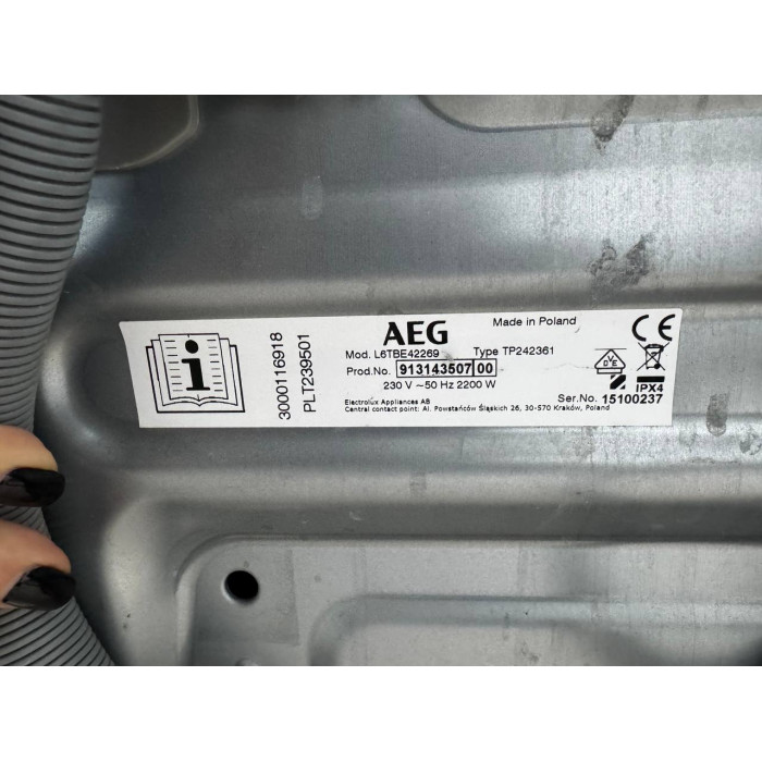 Пральна машина AEG 6000 Series Lavamat L6TBE42269 White Б/В