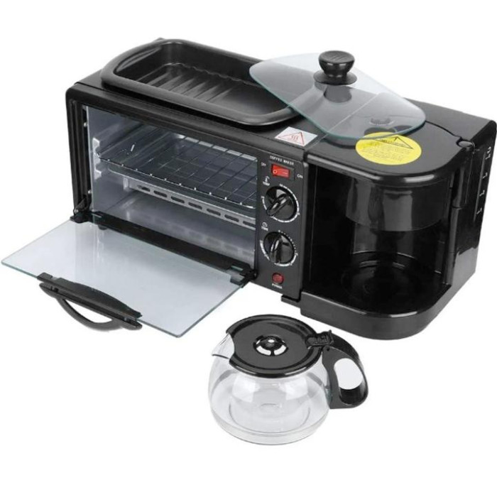 Електропіч багатофункціональна 3в1 Breakfest Maker SK145 Black