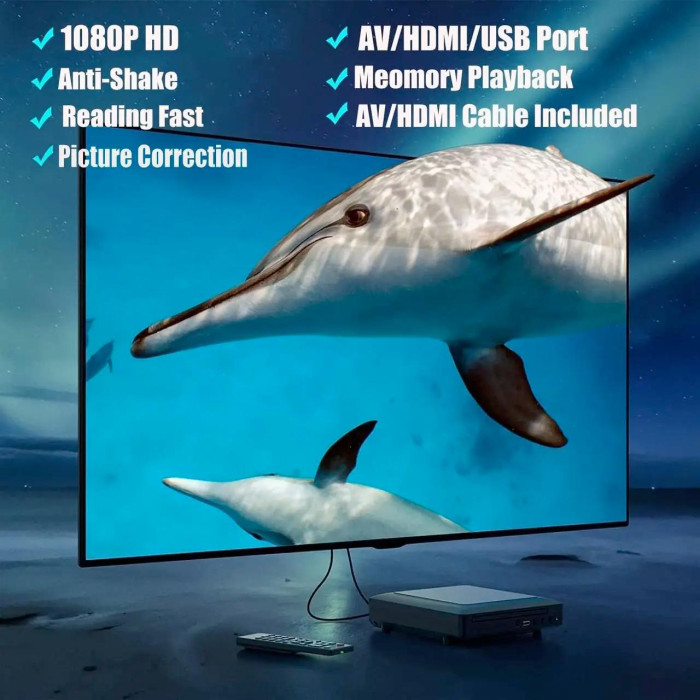 Компактный универсальный DVD-плеер Ceihoit Mini Multimedia Player DVP-508 Black