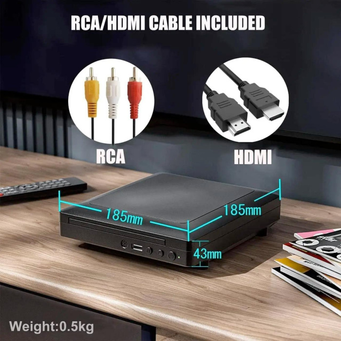 Компактный универсальный DVD-плеер Ceihoit Mini Multimedia Player DVP-508 Black