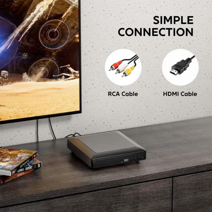 Компактный универсальный DVD-плеер Ceihoit Mini Multimedia Player DVP-508 Black
