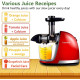 Шнековий соковитискач холодного віджиму AMZCHEF ZM1501 Red