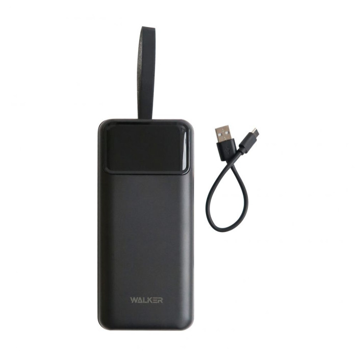 Повербанк (УМБ) зовнішній акумулятор WALKER WB-640 40000mAh Чорний (Black)
