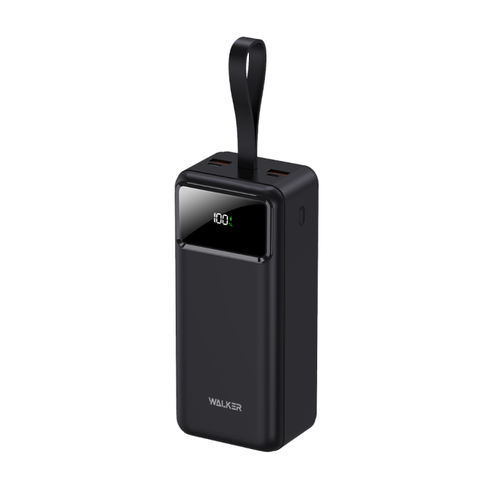 Повербанк (УМБ) зовнішній акумулятор WALKER WB-640 40000mAh Чорний (Black)