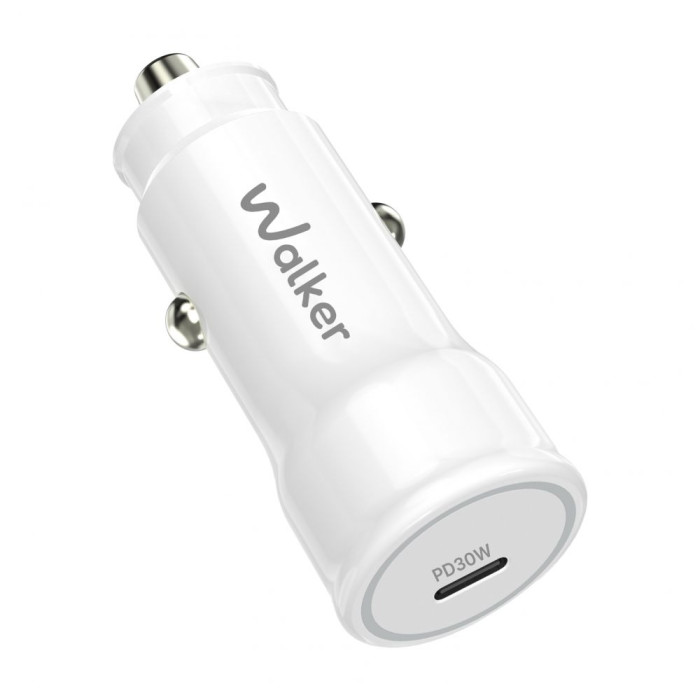 Автомобільний зарядний пристрій WALKER WCR-63 White