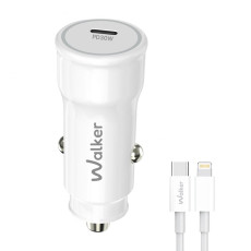 Автомобільний зарядний пристрій WALKER WCR-63 White