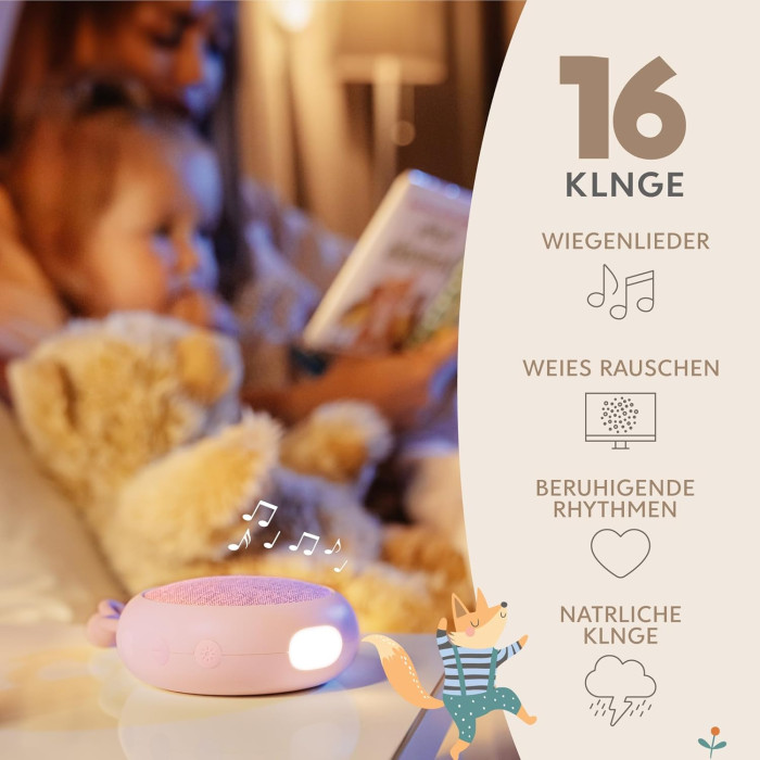 Дитячий генератор білого шуму Sweety Fox Baby White Noise Machine Pink