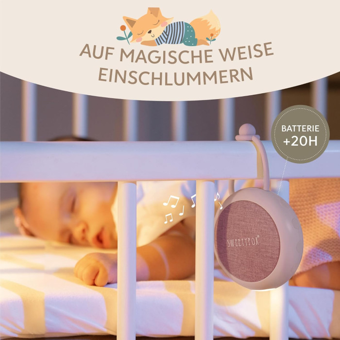 Дитячий генератор білого шуму Sweety Fox Baby White Noise Machine Pink