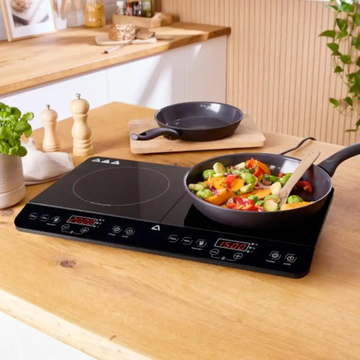 Індукційна двоконфорна плита AMBIANO DIH-2 Black