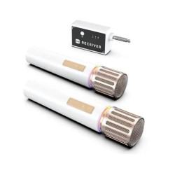 Бездротова мікрофонна система ECHOMUSSY YA-0008NEW (2 мікрофони) з LED-підсвічуванням та UHF-приймачем