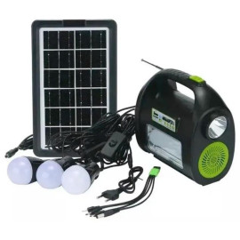 Портативна сонячна станція ліхтар Solar Light DT-9025B Power Bank з радіо