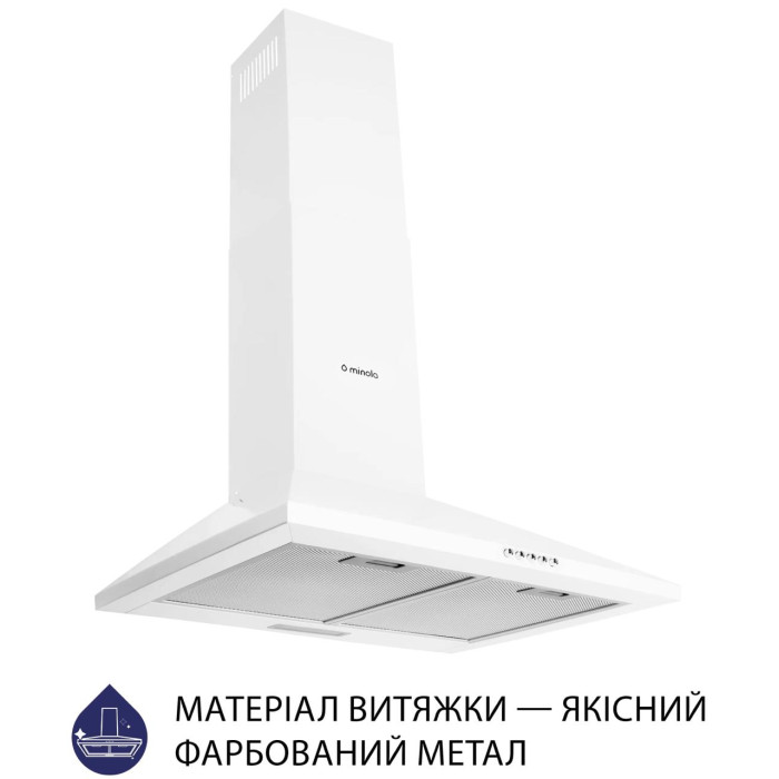 Витяжка Minola HK 5614 WH 1000 LED