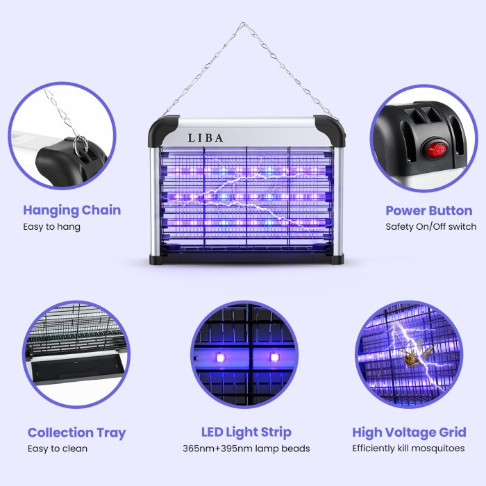 Лампа для уничтожения комаров (Отпугиватель насекомых) LIBA 2800V 20W