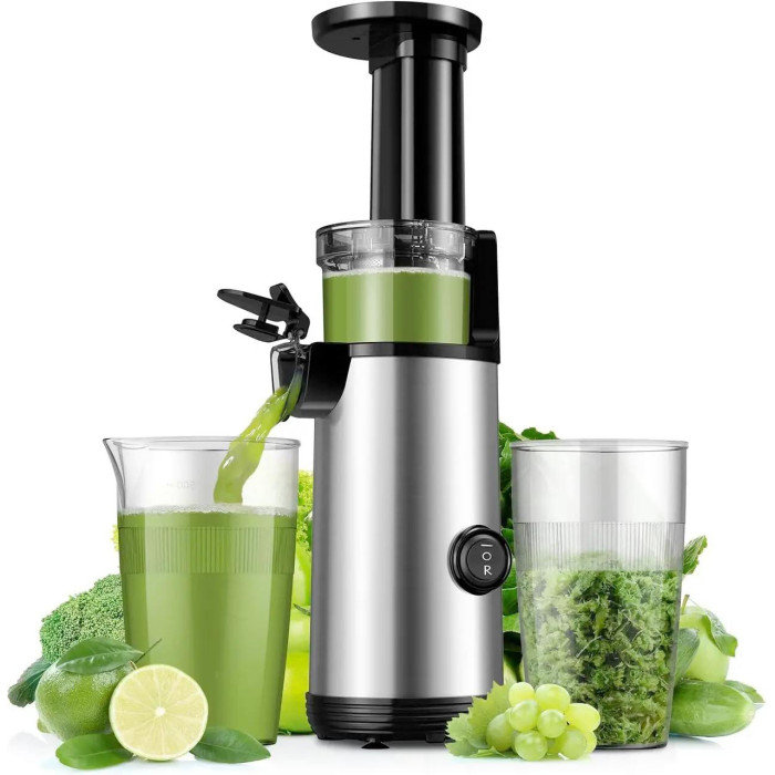 Соковитискач компактний електричний для фруктів та овочів Slow Juicer SJ-008
