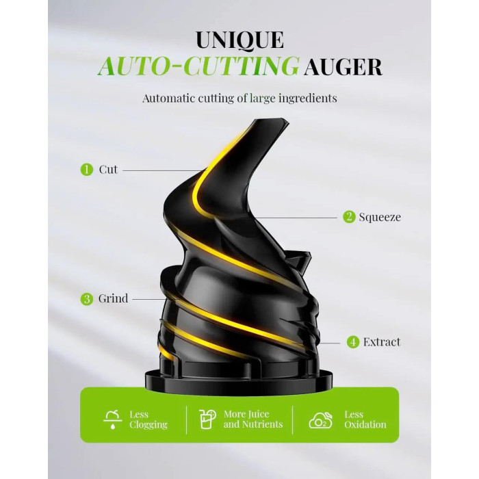 Соковитискач компактний електричний для фруктів та овочів Slow Juicer SJ-008