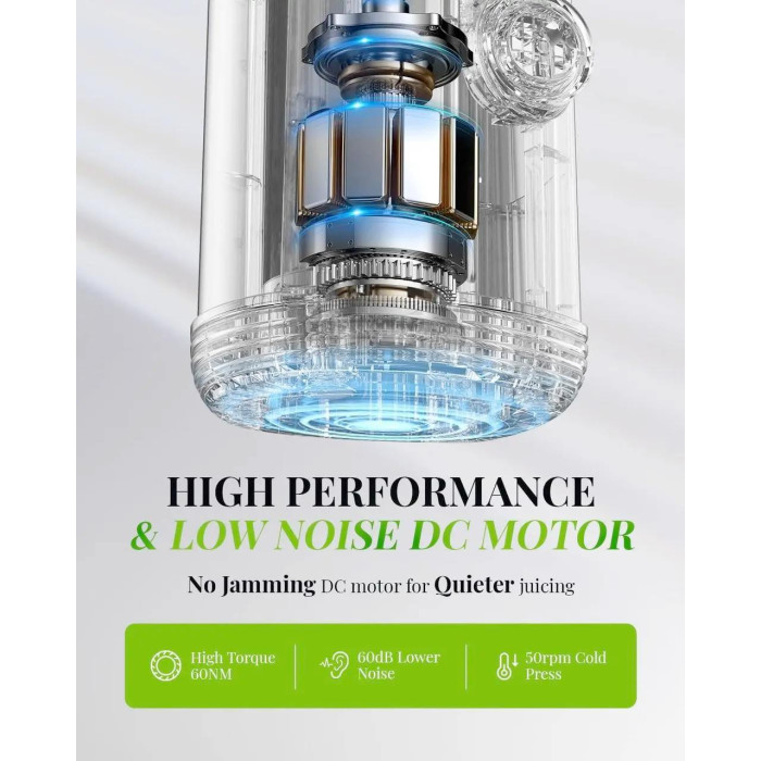 Соковитискач компактний електричний для фруктів та овочів Slow Juicer SJ-008