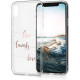 Гнучкий силіконовий TPU чохол KWmobile для iPhone X Live Laugh Love Rose Gold/Clear