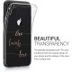 Гнучкий силіконовий TPU чохол KWmobile для iPhone X Live Laugh Love Rose Gold/Clear