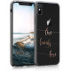 Гнучкий силіконовий TPU чохол KWmobile для iPhone X Live Laugh Love Rose Gold/Clear