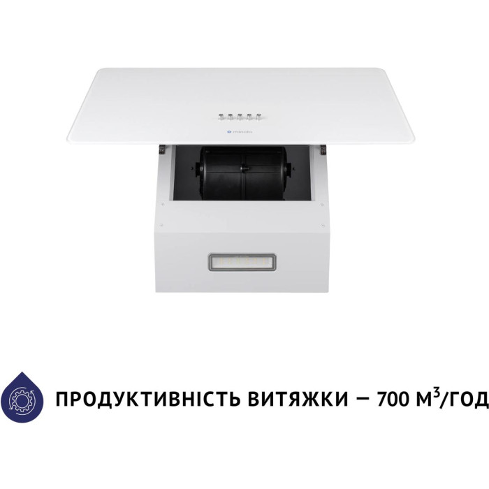 Декоративна похила витяжка Minola HDN 5224 WH 700 LED