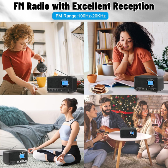 Портативное радио MONODEAL D-05 с будильником и дисплеем