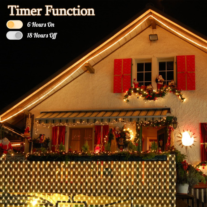 LED-світлова мережа вулична (Світлова гірлянда-сітка) Focxoio DW3x2m