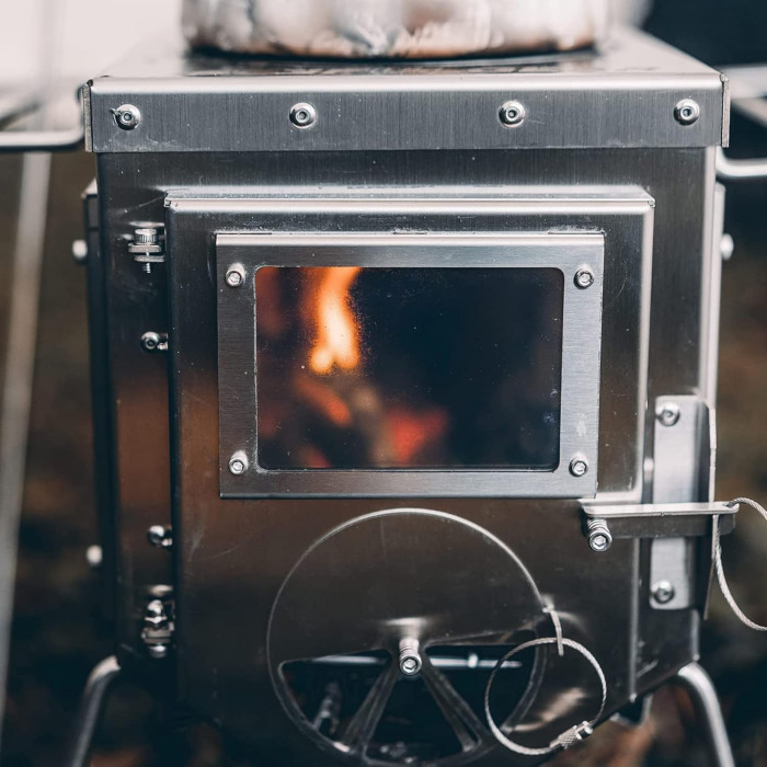Багатофункціональна кемпінгова піч (Обігрівач) NVIVN з двостороннім оглядовим вікном