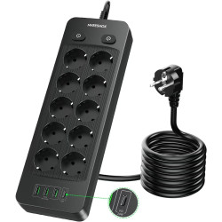 Багатофункціональний мережевий подовжувач NVEESHOX TP-FO4U10E-PD