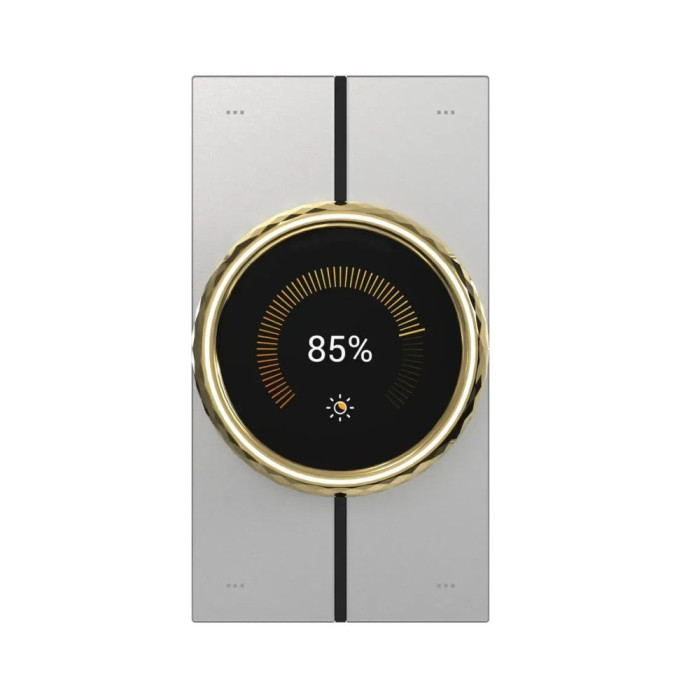 Центральна панель управління розумним будинком 2.1" Akubela HyPanel LUX RT61-PoE-EU Gold з PoE