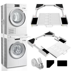Универсальный комплект для установки стиральных и сушильных машин Stacking Kit for Washing machine and Dryer W519-DB-KISS White