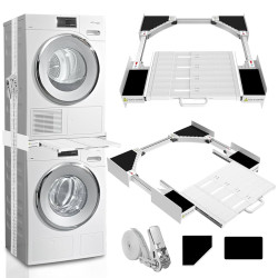 Універсальний комплект для встановлення пральних та сушильних машин Stacking Kit for Washing machine and Dryer W519-DB-KISS White
