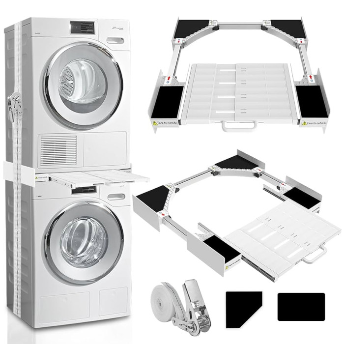 Універсальний комплект для встановлення пральних та сушильних машин Stacking Kit for Washing machine and Dryer W519-DB-KISS White