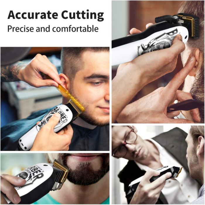 Професійна машинка для стрижки BESTBOMG Y4 White