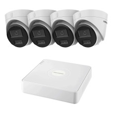Комплект IP-відеоспостереження на 4 камери Hikvision IP-Video Kit 4x2Mp (T) Mic DualLight