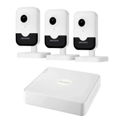 Комплект IP-відеоспостереження на 3 камери Hikvision IP-Video Kit 3x4Mp (C) Mic WiFi
