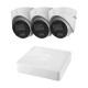 Комплект IP-відеоспостереження на 3 камери Hikvision IP-Video Kit 3x2Mp (T) Mic DualLight