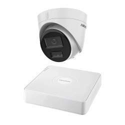 Комплект IP-відеоспостереження на 1 камеру Hikvision IP-Video Kit 1x2Mp (T) Mic DualLight