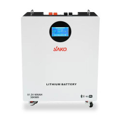 Літій-залізо-фосфатна акумуляторна батарея LiFePO4 Sako Li-Sun Series SK-51.2V600Ah 51.2 В 600 А·год 30720 Вт·ч